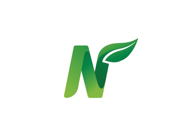 Elementos de la plantilla de diseño del icono de la letra N