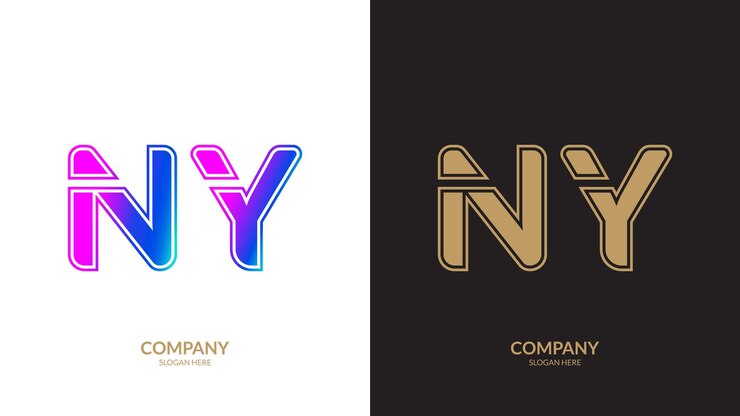 Vector elementos de plantilla de diseño del icono de la letra ny