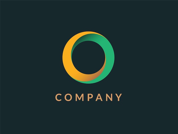 Elementos de plantilla de diseño de icono de letra O logo