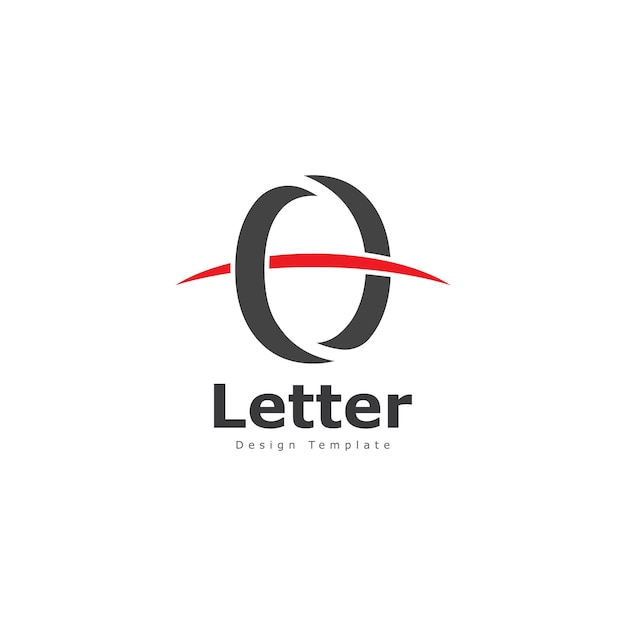 Vector elementos de plantilla de diseño de icono de letra o número 0