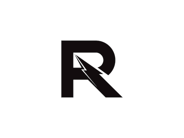 Elementos de plantilla de diseño de icono de letra R logo