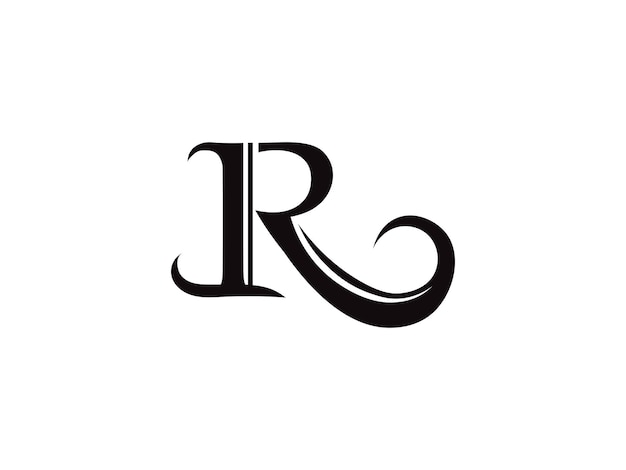 Elementos de plantilla de diseño de icono de letra R logo