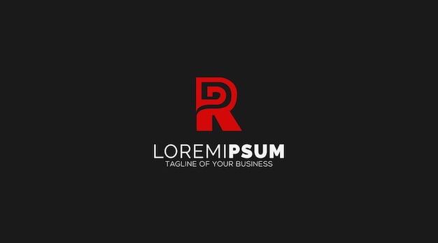 Elementos de plantilla de diseño de icono de letra R logo