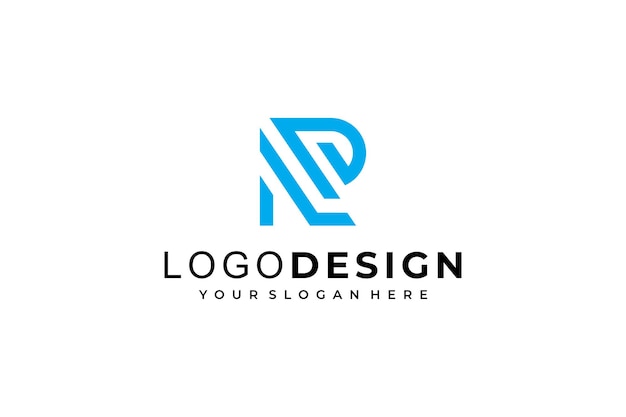 Elementos de la plantilla de diseño del icono de la letra R