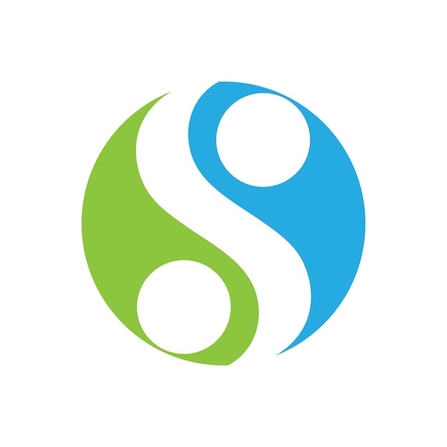 Elementos de plantilla de diseño de icono de letra S logo