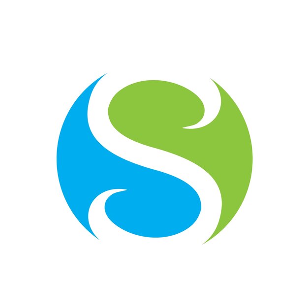 Elementos de plantilla de diseño de icono de letra S logo
