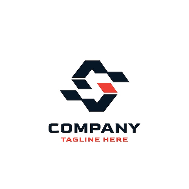 Elementos de plantilla de diseño de icono de letra S logo