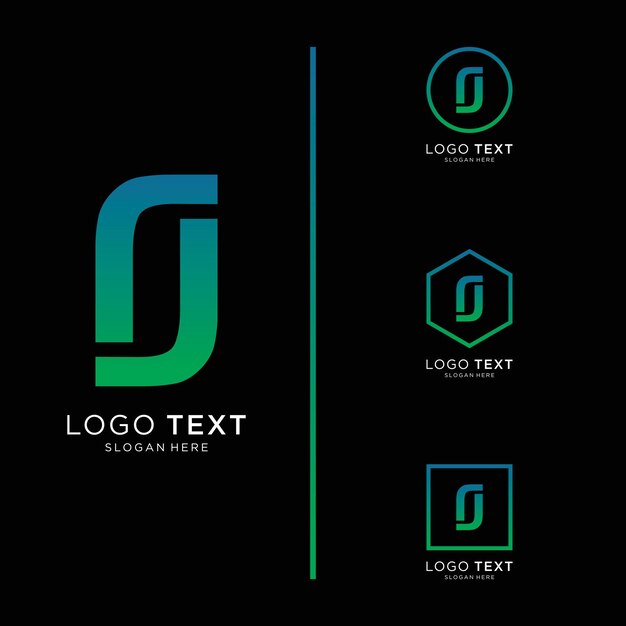 Elementos de plantilla de diseño de icono de letra S logo