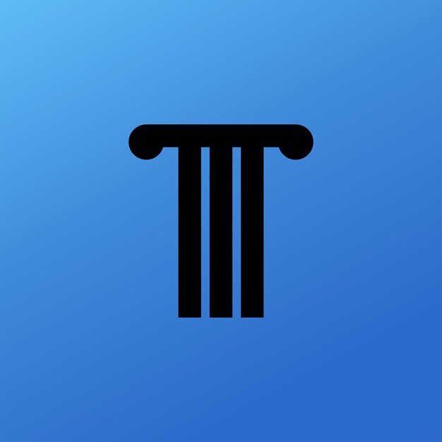 Elementos de plantilla de diseño de icono de letra T logo