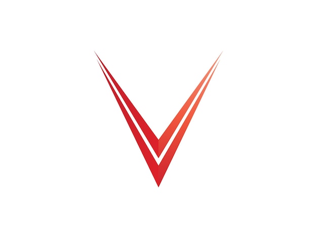 Elementos de plantilla de diseño de icono de letra V logo