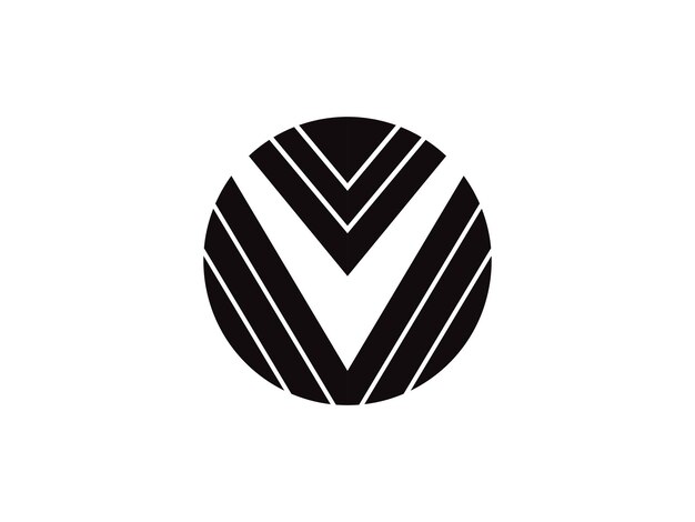 Elementos de plantilla de diseño de icono de letra V logo
