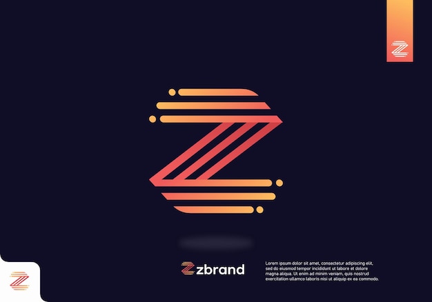 Elementos de plantilla de diseño de icono de letra Z logo