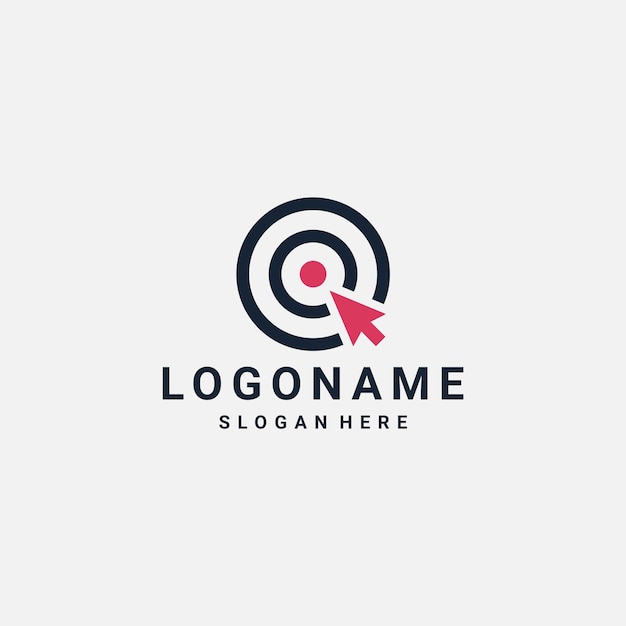 elementos de plantilla de diseño de icono de logotipo de destino