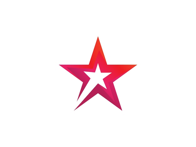 Elementos de plantilla de diseño de icono de logotipo de estrella abstracta