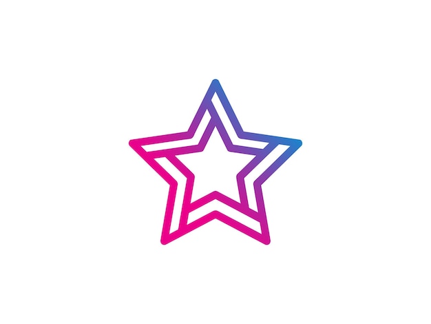 Elementos de plantilla de diseño de icono de logotipo de estrella abstracta