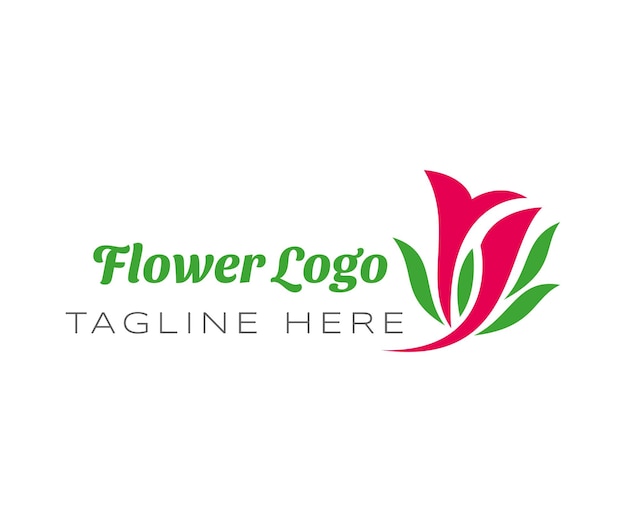 Elementos de plantilla de diseño de icono de logotipo de flor utilizables para logotipos de marca y de negocios