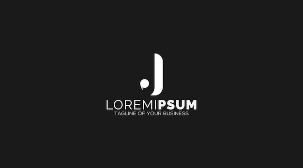 Elementos de plantilla de diseño de icono de logotipo de letra J de monograma