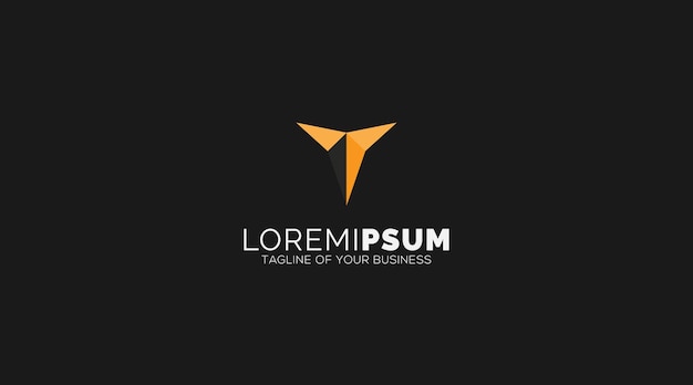 Elementos de plantilla de diseño de icono de logotipo de letra T inicial abstracta