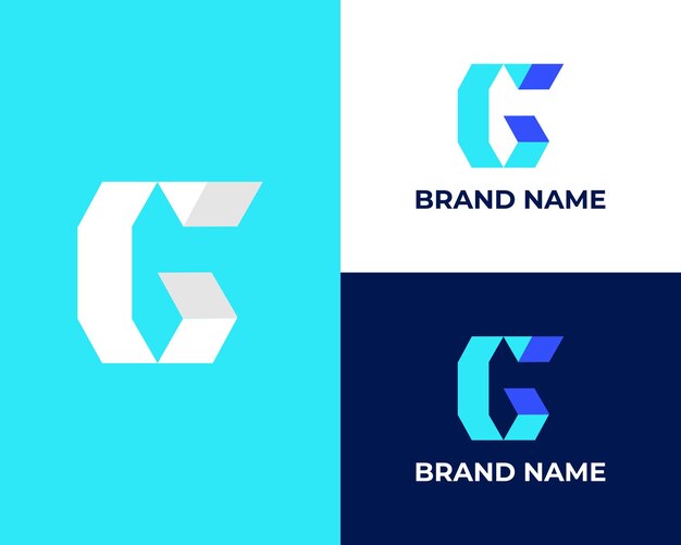 Elementos de plantilla de diseño de icono de logotipo de letra única G