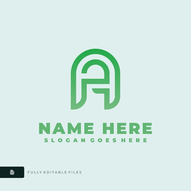 Elementos de plantilla de diseño de icono de logotipo de letra A - vector de señal. Plantillas de tarjetas de visita.
