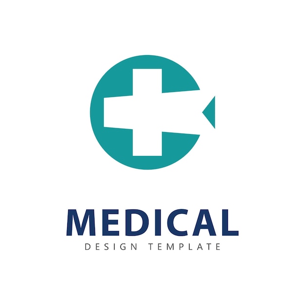 Elementos de plantilla de diseño de icono de logotipo médico