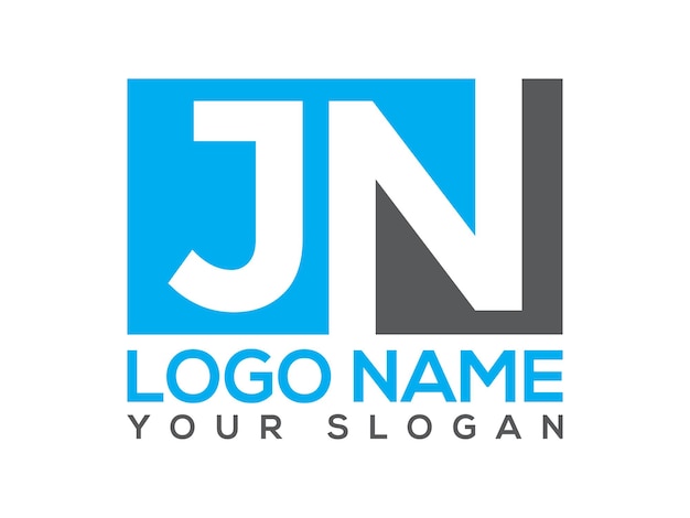 Vector elementos de plantilla de diseño de íconos del logotipo de la letra jn vt utilizables para logotipos comerciales de marca