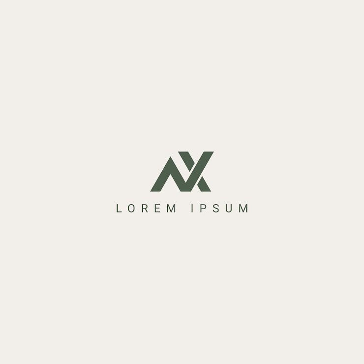 Vector elementos de plantilla de diseño de íconos del logotipo nxn con letras únicas modernas