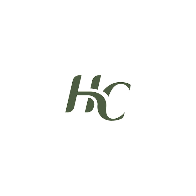 Elementos de plantilla de diseño de la letra del logotipo HC Creative CH Logotipo de letra del alfabeto digital abstracto moderno