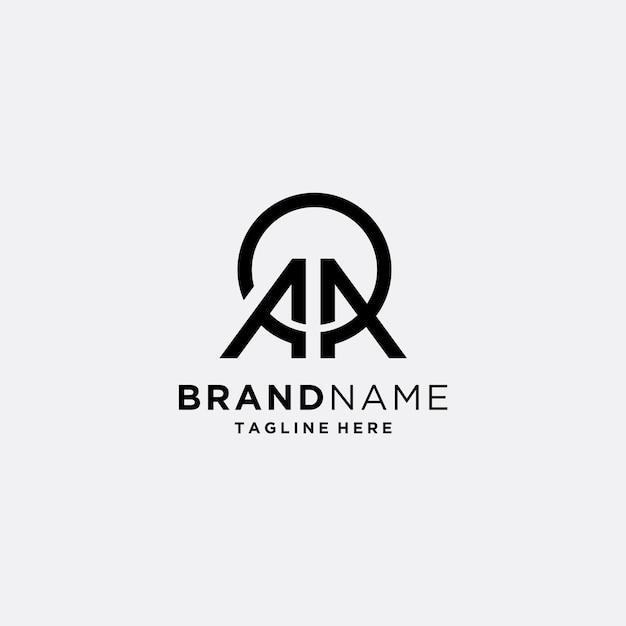 elementos de plantilla de diseño de logotipo AA simples y modernos