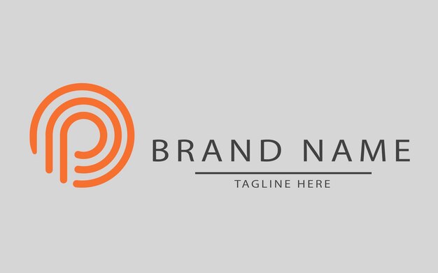 Elementos de la plantilla de diseño de logotipo de carta