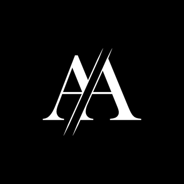 Elementos de plantilla de diseño de logotipo de letra AA Logotipo de vector de letra AA