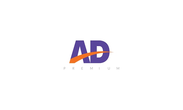Elementos de la plantilla de diseño del logotipo de la letra AD vectorial