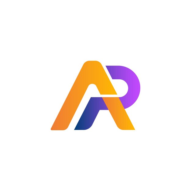 Elementos de plantilla de diseño de logotipo de letra AP