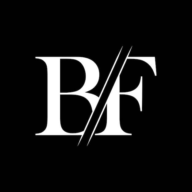 Elementos de plantilla de diseño de logotipo de letra BF Logotipo de vector de letra BF