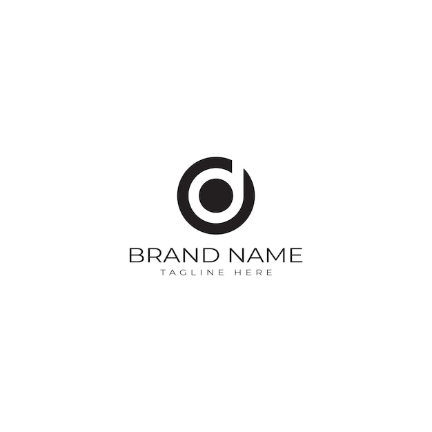 Elementos de la plantilla de diseño del logotipo de la letra d