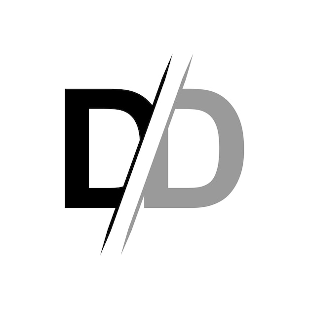 Elementos de plantilla de diseño de logotipo de letra DD Logotipo de vector de letra DD