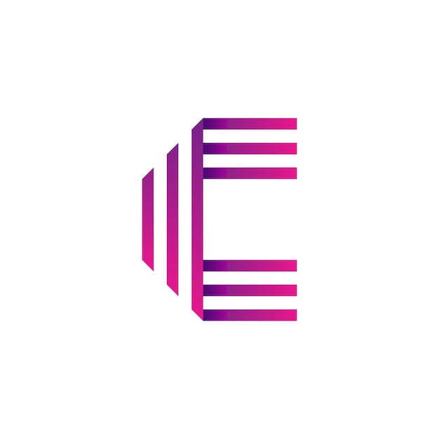 Elementos de plantilla de diseño de logotipo letra E ilustración vectorial