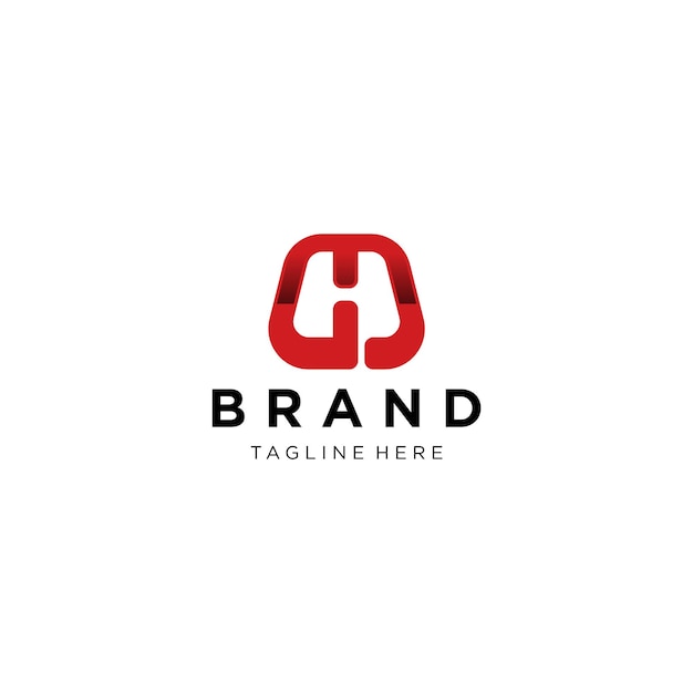 Elementos de plantilla de diseño de logotipo de letra H simple y moderno