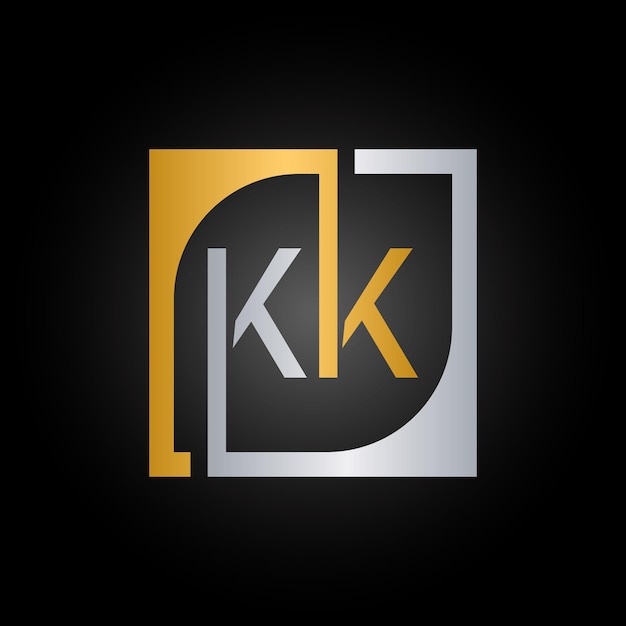 Elementos de plantilla de diseño de logotipo de letra KK Logotipo de vector de letra KK