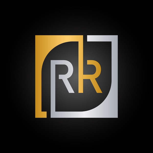 Elementos de plantilla de diseño de logotipo de letra RR Logotipo de vector de letra RR