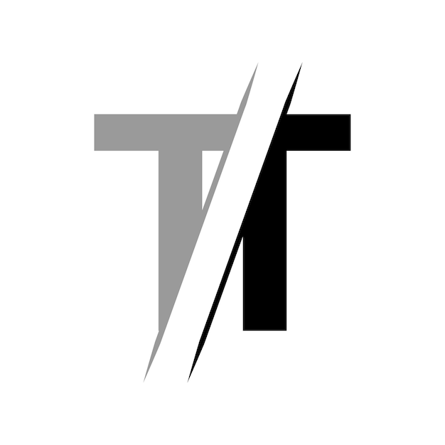 Elementos de plantilla de diseño de logotipo de letra TT Logotipo de vector de letra TT