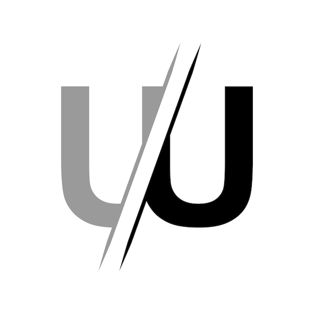 Elementos de plantilla de diseño de logotipo de letra UU Logotipo de vector de letra UU