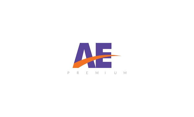 Elementos de la plantilla de diseño del logotipo de la letra vectorial AE