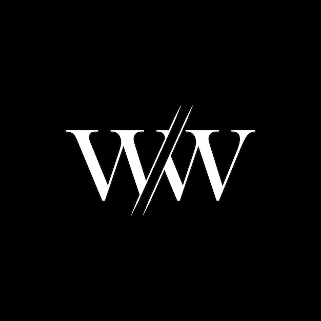 Elementos de plantilla de diseño de logotipo de letra WW Logotipo de vector de carta WW