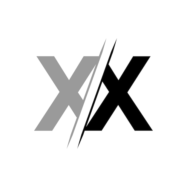 Elementos de plantilla de diseño de logotipo de letra XX Logotipo de vector de letra XX