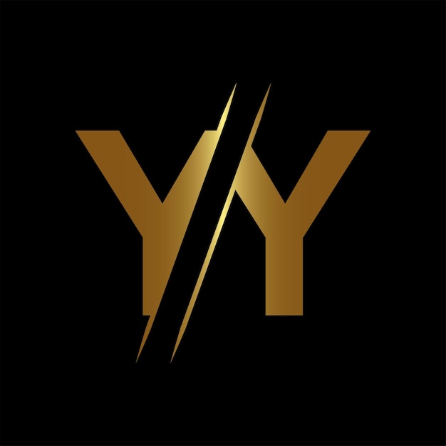 Elementos de plantilla de diseño de logotipo de letra YY Logotipo de vector de letra YY