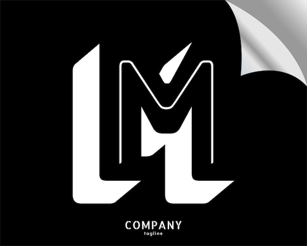 Elementos de plantilla de diseño vectorial del logotipo de la letra M