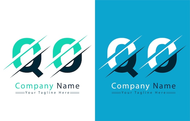 Elementos de la plantilla de diseño vectorial del logotipo de la letra QO