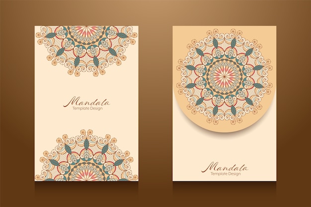 Elementos de la plantilla Mandala art abstract for packaging and card