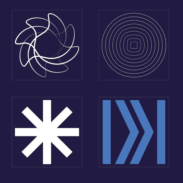 Vector elementos retro futuristas para diseño elementos de activos gráficos extraordinarios para decoración gráfica